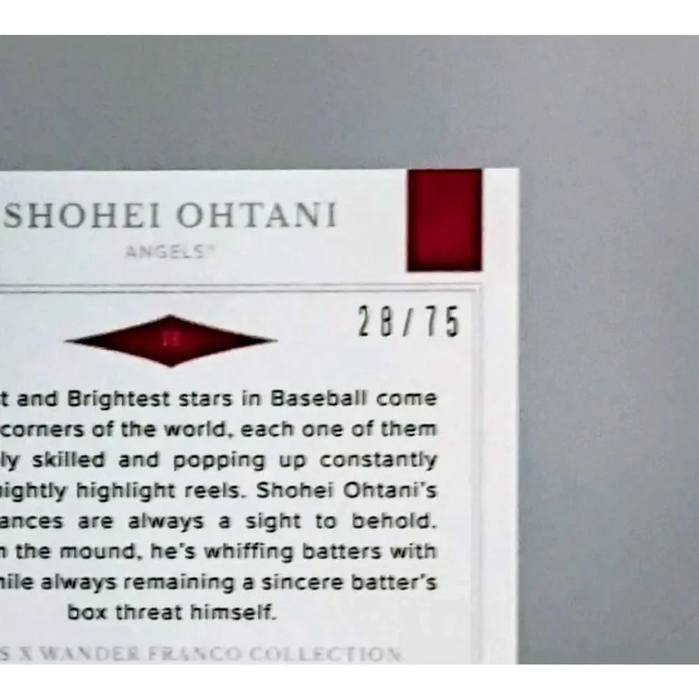 2022 Topps X Wander Franco - Best & Brightest Shohei Ohtani #11 Blue SP 28/75 - Picture 4 of 4